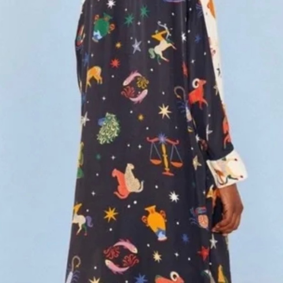 FARM RIO Zodiac Lenzing Escovero Viscose Midi Shirtdress Size S - Picture 11 of 14